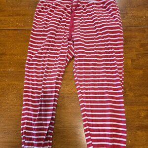 Men's Target White and Red Striped Pajama Lounge Pants Large Valentines Day